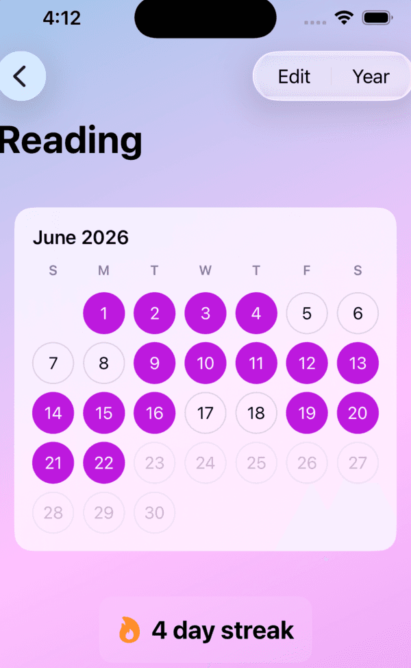 Photo of habit tracker