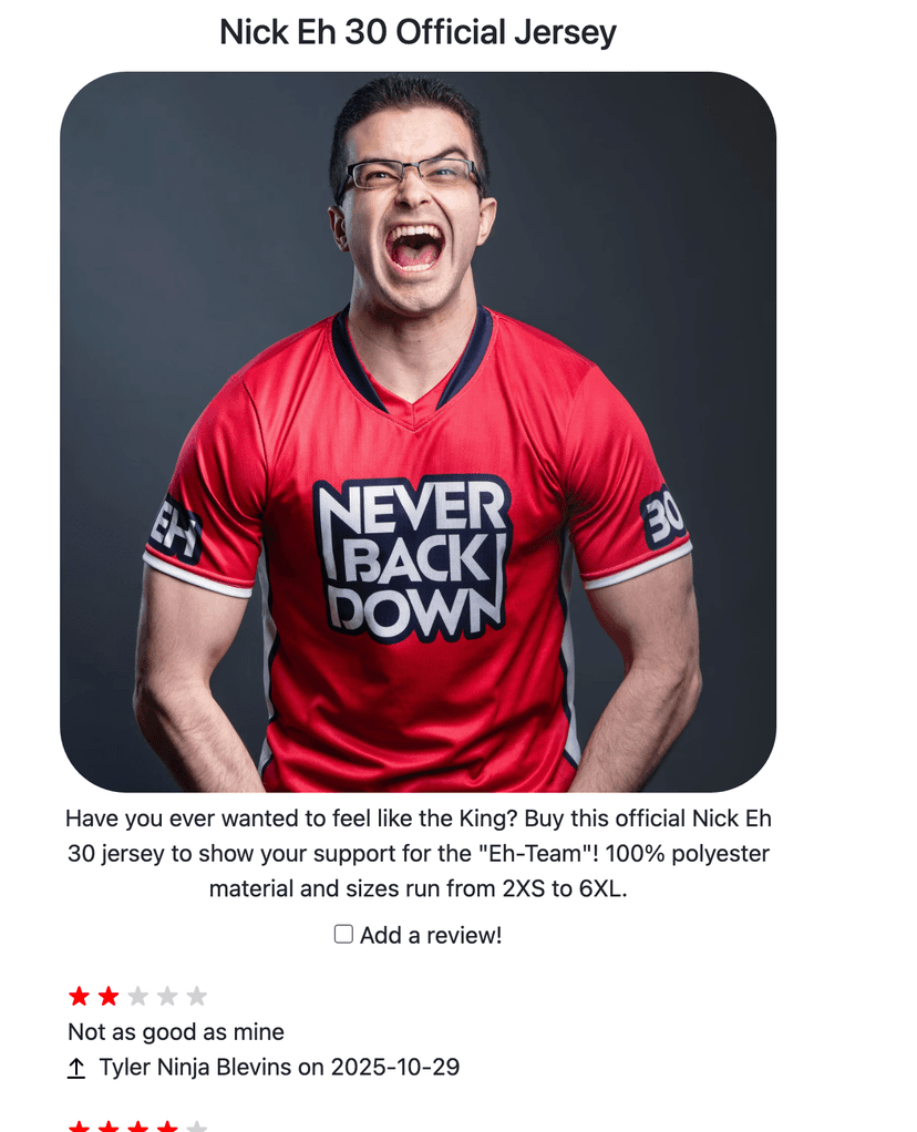 Photo of review website