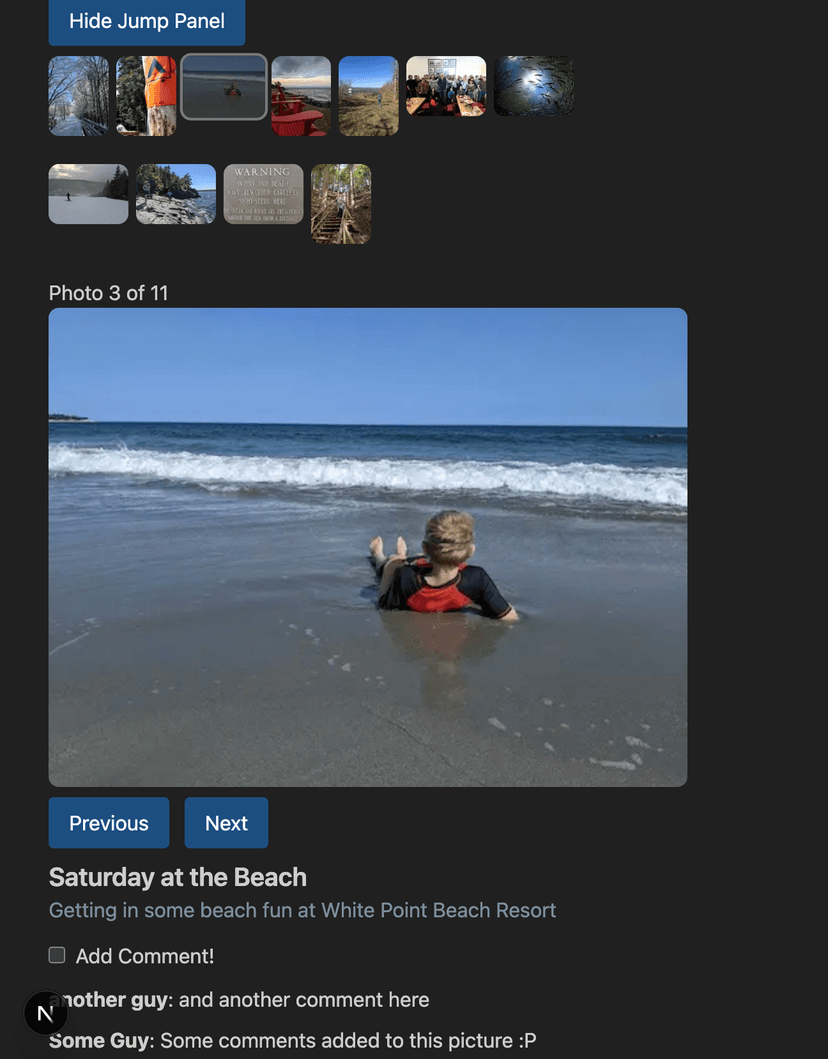 Photo of photo blog website